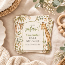 Wild Safari Baby Shower Tropisch Jungle Dier 