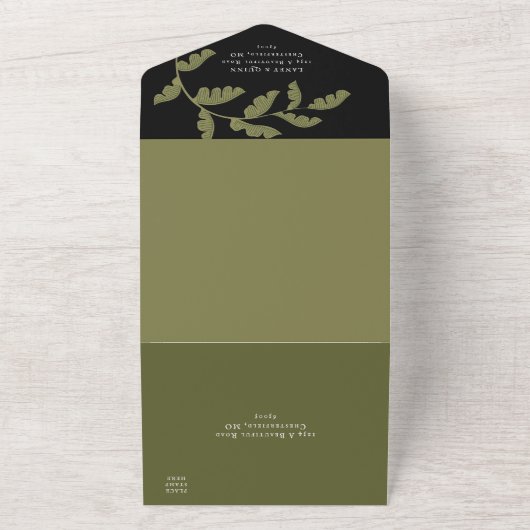 Wild Safari Big Cats Wedding All In One Uitnodiging (Buitenkant)