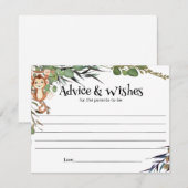 Wild Safari Dieren Advies en Wensen Kaart (Voorkant / Achterkant)