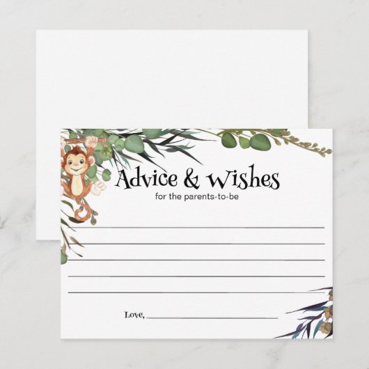 Wild Safari Dieren Advies en Wensen Kaart (Voorkant / Achterkant)