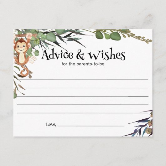 Wild Safari Dieren Advies en Wensen Kaart (Voorkant)