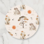 Wild Safari Dieren Baby shower Bedankjes Labels (Achterkant)