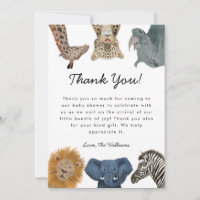 Wild Safari Dieren Baby shower Genderneutraal