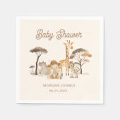 Wild Safari Dieren Baby shower Servet (Voorkant)