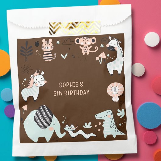 Wild safari dieren kinderen verjaardag bedankzakje