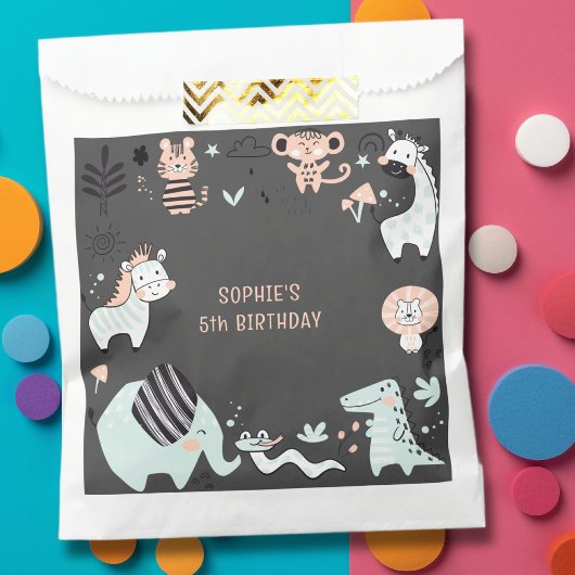 Wild safari dieren kinderen verjaardag bedankzakje