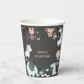 Wild safari dieren kinderen verjaardag papieren bekers (Achterkant)