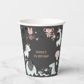 Wild safari dieren kinderen verjaardag papieren bekers (Voorkant)