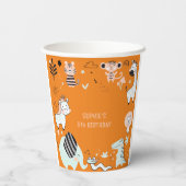 Wild safari dieren kinderen verjaardag papieren bekers (Achterkant)
