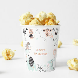 Wild safari dieren kinderen verjaardag papieren bekers