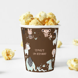 Wild safari dieren kinderen verjaardag papieren bekers