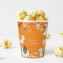 Wild safari dieren kinderen verjaardag papieren bekers