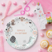 Wild safari dieren kinderen verjaardag papieren bordje (Feest)