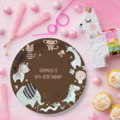 Wild safari dieren kinderen verjaardag papieren bordje (Feest)