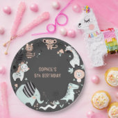 Wild safari dieren kinderen verjaardag papieren bordje (Feest)