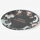 Wild safari dieren kinderen verjaardag papieren bordje (Gekanteld)