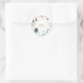 Wild safari dieren kinderen verjaardag ronde sticker (Tas)