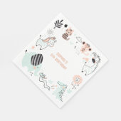 Wild safari dieren kinderen verjaardag servet (Hoek)