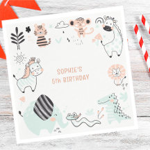 Wild safari dieren kinderen verjaardag