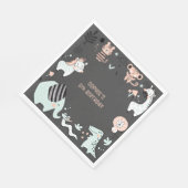 Wild safari dieren kinderen verjaardag servet (Hoek)