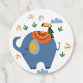 Wild safari dieren kinderen verjaardagsfeestje bedankjes labels (Achterkant)