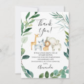 Wild Safari Dieren Krans Dank u kaart (Voorkant)