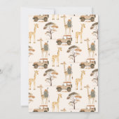 Wild Safari Dieren Luier Raffle Ticket Kaart (Achterkant)