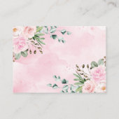 Wild Safari Dieren Meisje Baby shower Luier Raffle Informatiekaartje (Achterkant)