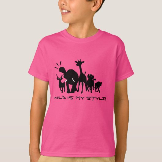 Wild Safari Dieren T-shirt (Voorkant)