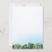 Wild Safari Dieren Verjaardagsfeest Uitnodiging (Achterkant)