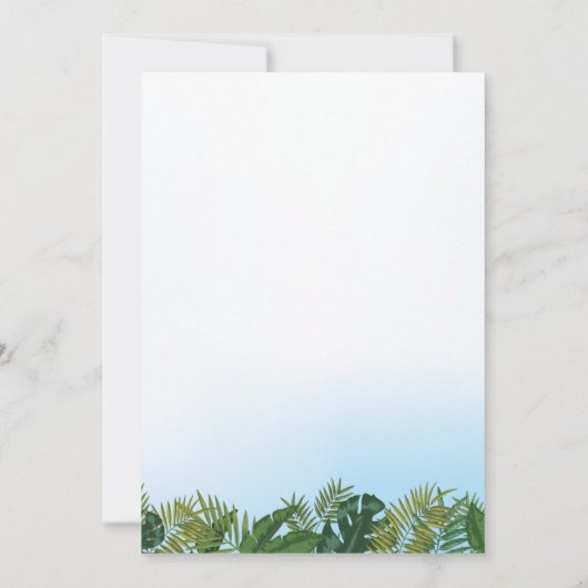 Wild Safari Dieren Verjaardagsfeest Uitnodiging (Achterkant)