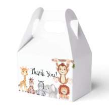 Wild Safari Dieren Verjaardagsfeestje Favor Box