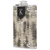 Wild Safari Dierenprint met elk monogram Heupfles (Links)