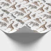 Wild Safari dierentuin Cadeaupapier (Hoek)