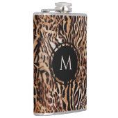 Wild Safari Dierprint met uw Monogram Heupfles (Rechts)