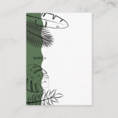 Wild Safari Elephant Rust Red Diaper Raffle Informatiekaartje (Achterkant)