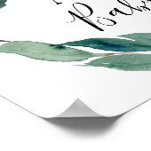 Wild Safari Foliage Wreath Baby shower Welcome Poster (Hoek)