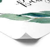 Wild Safari Greenery Wreath Baby shower Welkom Poster (Hoek)