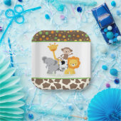 Wild Safari Jungle Animals Party Paper Plate Papieren Bordje (Feest)