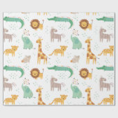 Wild Safari Kinder Cadeaupapier (Vlak)