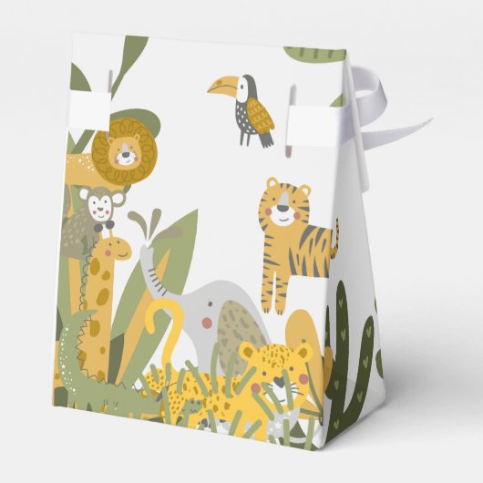 Wild safari kinderen bedankdoosjes (Achterkant)