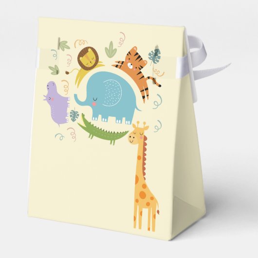 Wild safari kinderen bedankdoosjes (Achterkant)