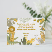 Wild safari kinderen bedankkaart (Staand voorkant)