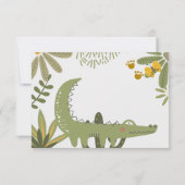 Wild safari kinderen bedankkaart (Achterkant)