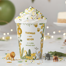 Wild safari kinderen papieren bekers