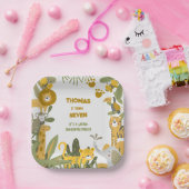 Wild safari kinderen papieren bordje (Feest)