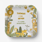 Wild safari kinderen papieren bordje (Voorkant)