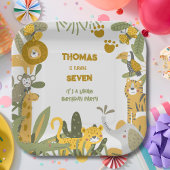 Wild safari kinderen papieren bordje