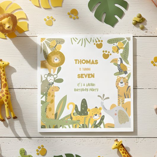 Wild safari kinderen servet