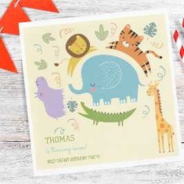 Wild safari kinderen servet